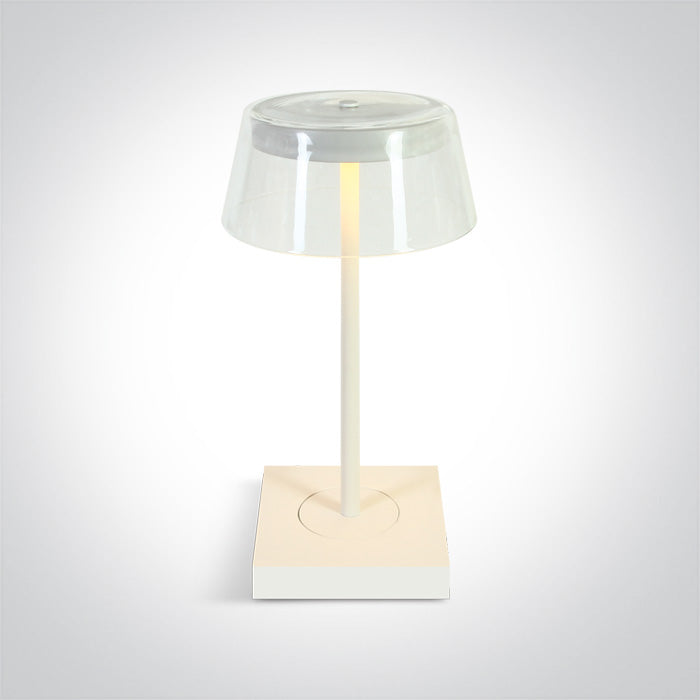 Бял 2,5W TABLE Лампа RECHARGEABLE USB IP65 С димиране