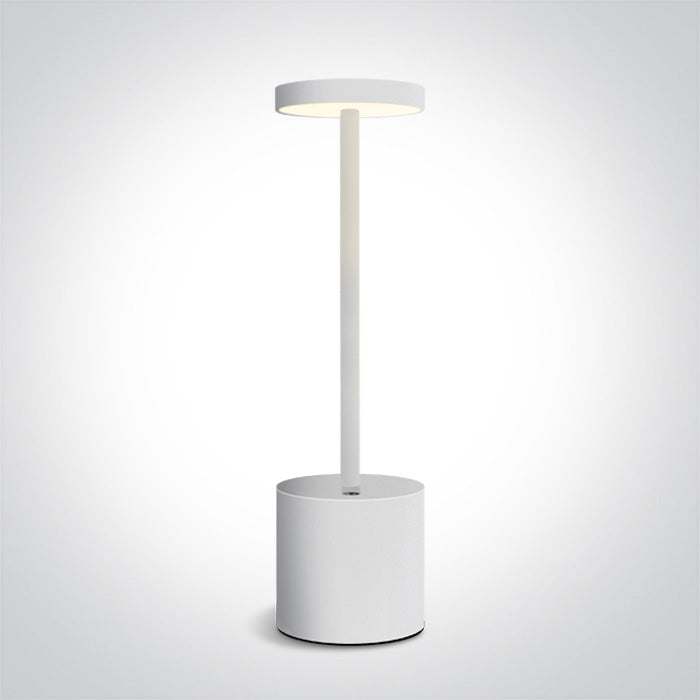 Бял TABLE Лампа 3W WW (топло бяло) IP54 USB RECHARGEABLE С димиране