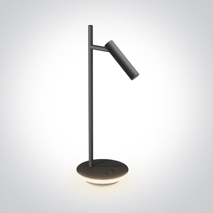 Черен Спот 3W + 6W WW (топло бяло) TABLE Лампа IP20 230V