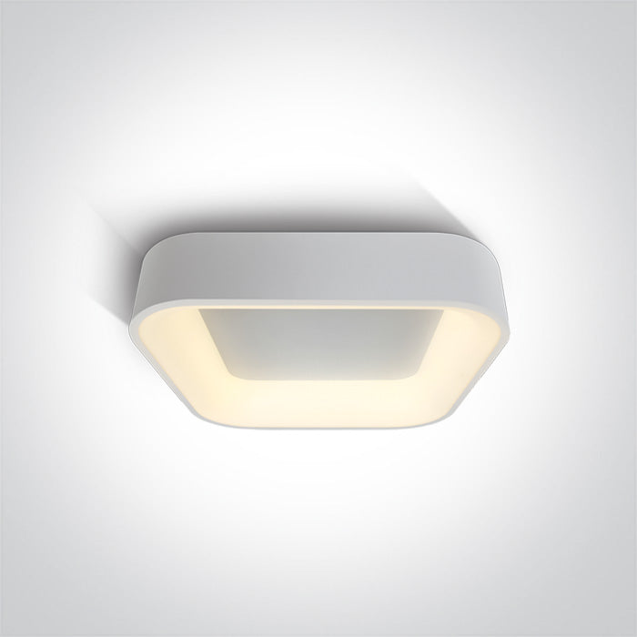 Бял SQUARE Плафон LED 38W CCT (регулируем цвят на светлината) IP20 230V С димиране