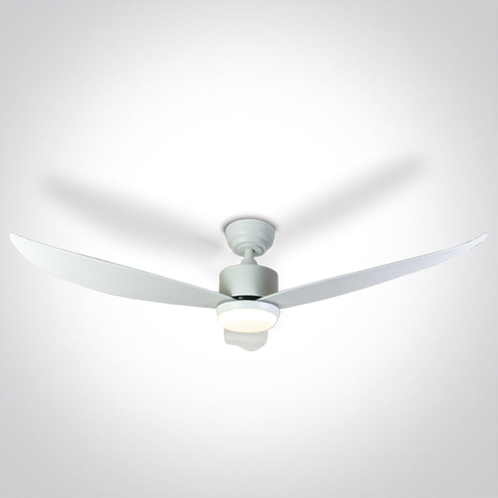 Бял ABS ROD Вентилатор 35W LED 22W CCT (регулируем цвят на светлината) IP20 230V