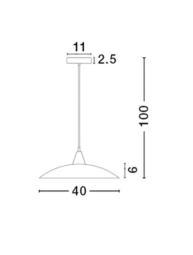 Висящо осветително тяло (пендел) VICINO 1x12W E27 Хром метал и бяло гланц стъкло