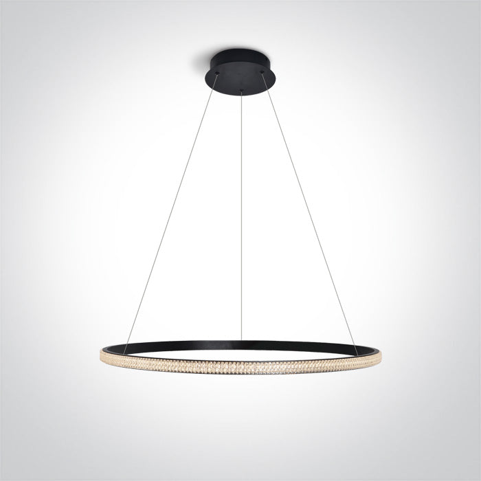 Черен LED 20W WW (топло бяло) IP20 230V