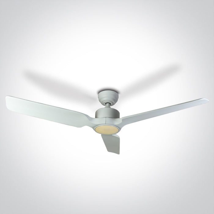 Бял WOOD Бял ROD Вентилатор 35W LED 22W CCT (регулируем цвят на светлината) IP20 230v