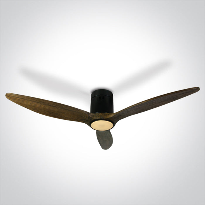 DARK WOOD Черен CEILING Вентилатор 25W LED 22W CCT (регулируем цвят на светлината) IP20 230V