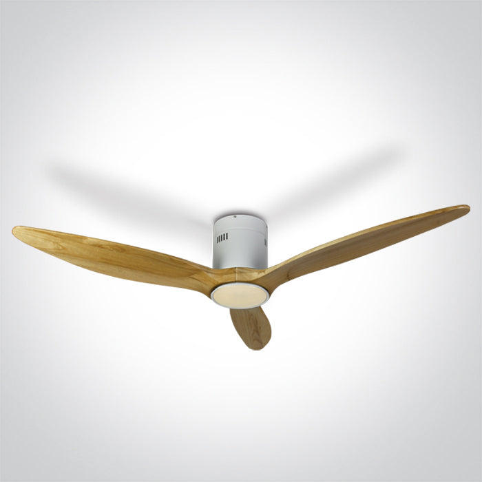 LIGHT WOOD Бял CEILING Вентилатор 25W LED 22W CCT (регулируем цвят на светлината) IP20 230v