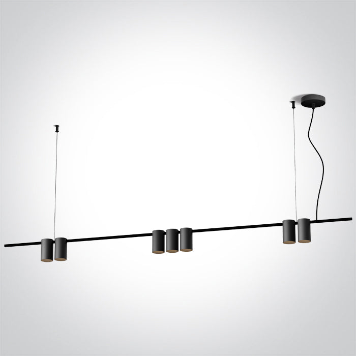 Черен Висящо осветително тяло (пендел) GU10 7x7W IP20 100-240V