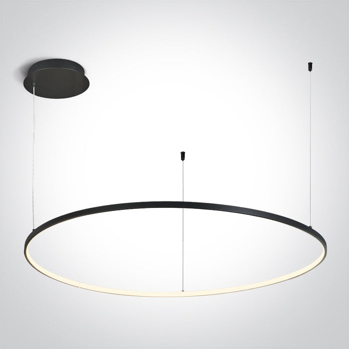 Черен RING 100 см 48W WW (топло бяло) IP20 230V С димиране