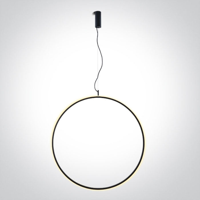 Черен RING 80 см 40W WW (топло бяло) IP20 230V С димиране