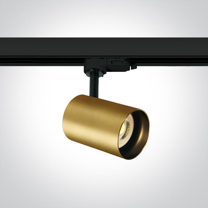 BRUSHED Месинг GU10 10W Шина Спот Dark-Light (задълбочен оптичен конус)