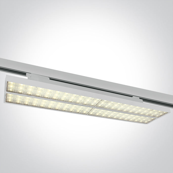 Бял SMD 50W WW (топло бяло) Шинно осветително тяло Регулируем 230V