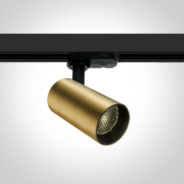 BRUSHED Месинг COB 12W WW (топло бяло) HONEYCOMB TRACKSPOT 230V Dark-Light (задълбочен оптичен конус)