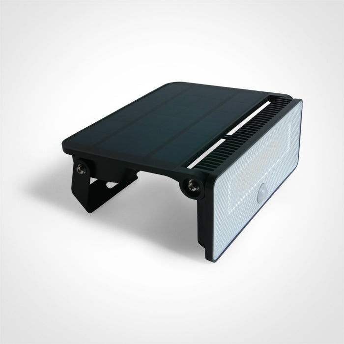 SOLAR Черен 12W CW (студено бяло) IP54 SENSOR