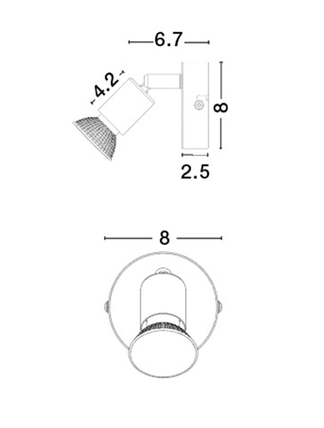 Висящо осветително тяло (пендел) BASE LED GU10 1x10W Античен месинг