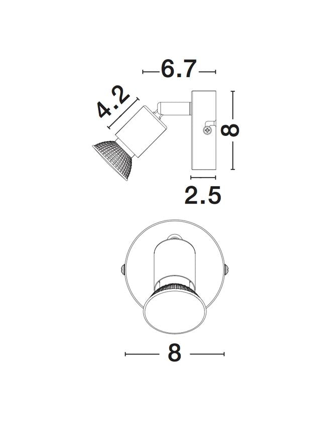 Висящо осветително тяло (пендел) BASE LED GU10 1x10W Матово бял