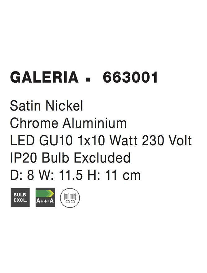 Висящо осветително тяло (пендел) GALERIA LED GU10 1x10W Античен месинг и хром
