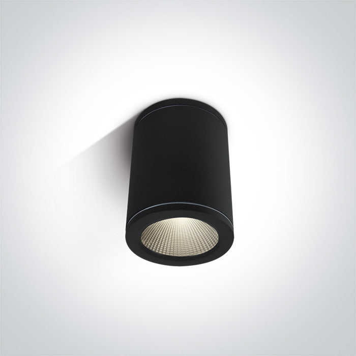 Черен COB 6W WW (топло бяло) IP54 100-240V