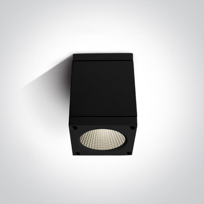Черен COB LED 6W WW (топло бяло) IP54 100-240V