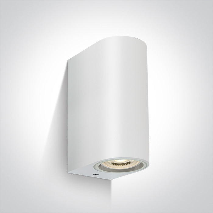 Бял Стенно осветително тяло (аплик) GU10 2x6W IP65