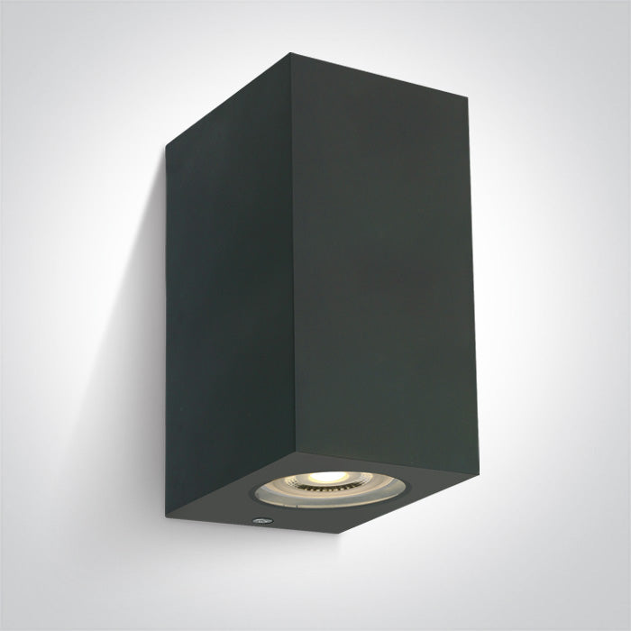 Антрацит Стенно осветително тяло (аплик) GU10 2x6W IP65