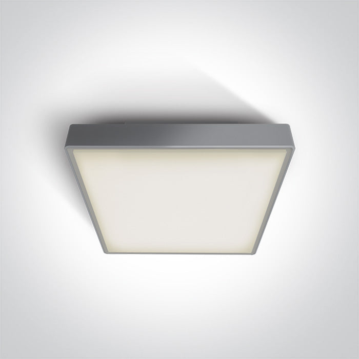 Сив LED Плафон 24W WW (топло бяло) IP65 230v