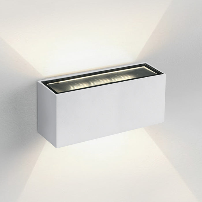 Бял Стенно осветително тяло (аплик) 2x6W WW (топло бяло) IP54 230V