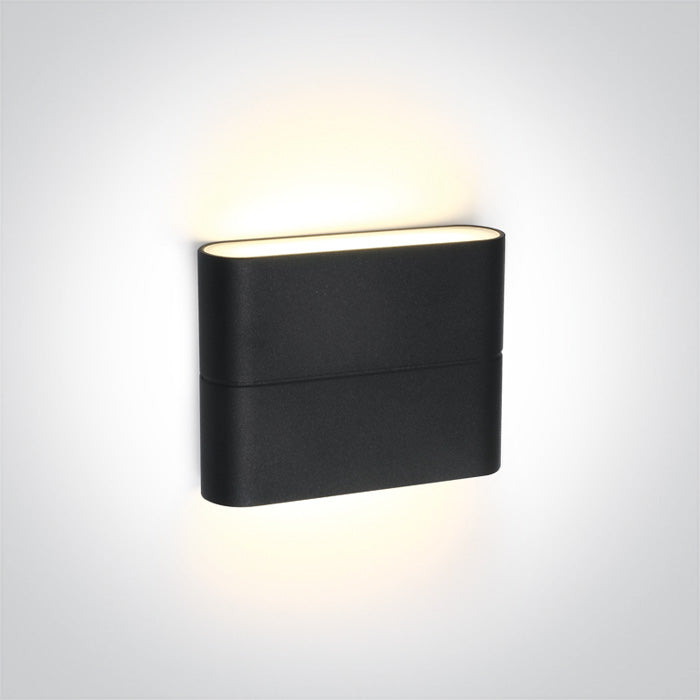 Антрацит Стенно осветително тяло (аплик) 2x3W WW (топло бяло) IP54 230V
