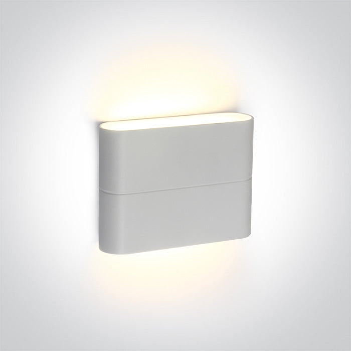 Бял Стенно осветително тяло (аплик) 2x3W WW (топло бяло) IP54 230V