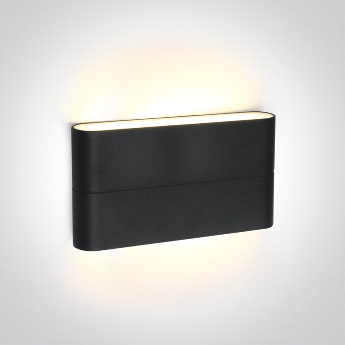 Антрацит Стенно осветително тяло (аплик) 2x6W WW (топло бяло) IP54 230V