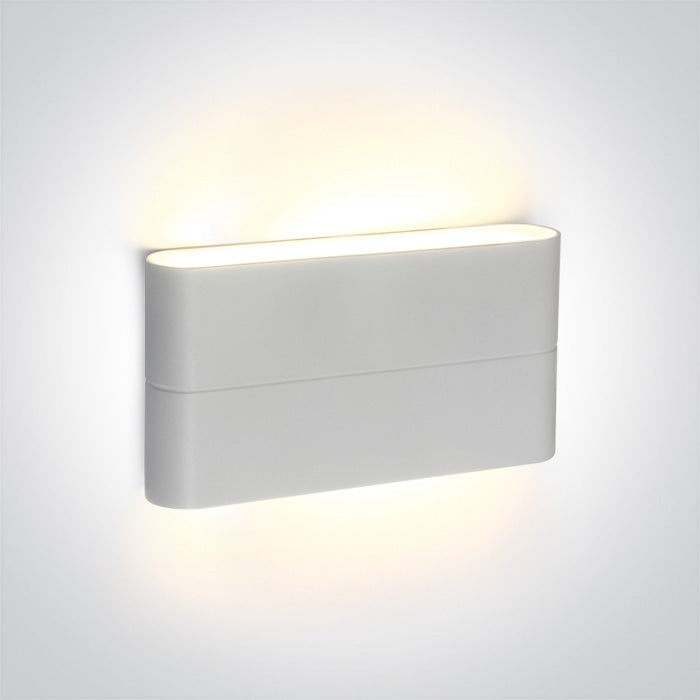 Бял Стенно осветително тяло (аплик) 2x6W WW (топло бяло) IP54 230V