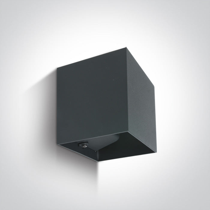 Антрацит WALL 2x3W WW (топло бяло) IP54 Dark-Light (задълбочен оптичен конус) 100-240V