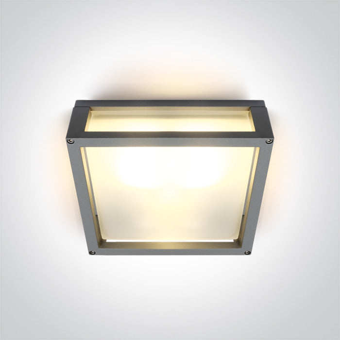 Сив E27 2x12W Плафон IP54