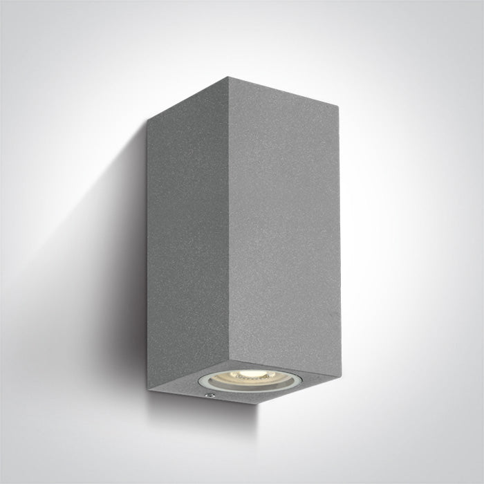 Сив Стенно осветително тяло (аплик) GU10 2x10W IP65