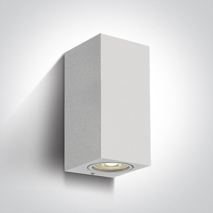 Бял Стенно осветително тяло (аплик) GU10 2x10W IP65