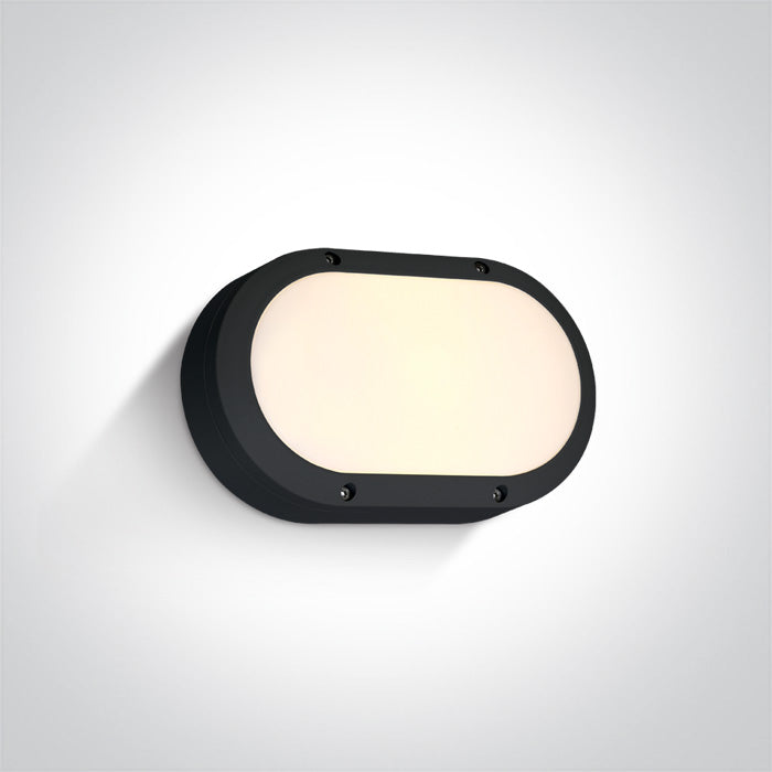 Черен Стенно осветително тяло (аплик) 10W WW (топло бяло) IP54 230V