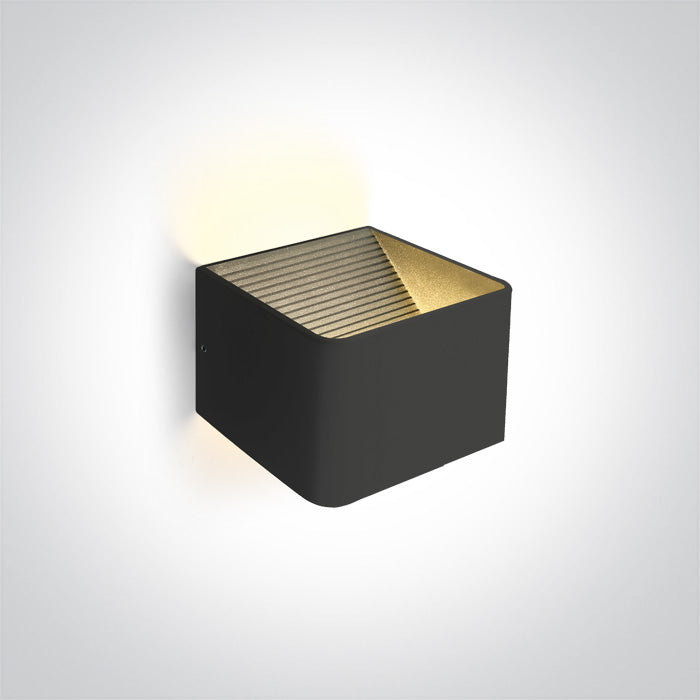 Черен Стенно осветително тяло (аплик) LED 6W WW (топло бяло) IP20 230V