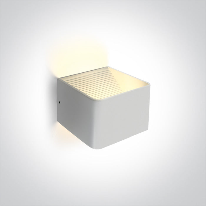 Бял Стенно осветително тяло (аплик) LED 6W WW (топло бяло) IP20 230V