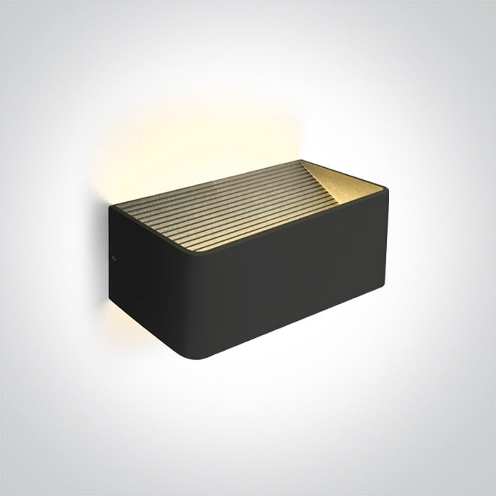Черен Стенно осветително тяло (аплик) LED 6W WW (топло бяло) IP20 230V