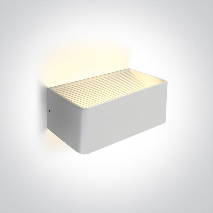 Бял Стенно осветително тяло (аплик) LED 6W WW (топло бяло) IP20 230V