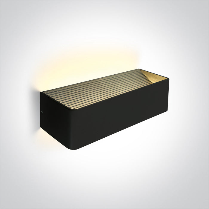 Черен Стенно осветително тяло (аплик) LED 12W WW (топло бяло) IP20 230V