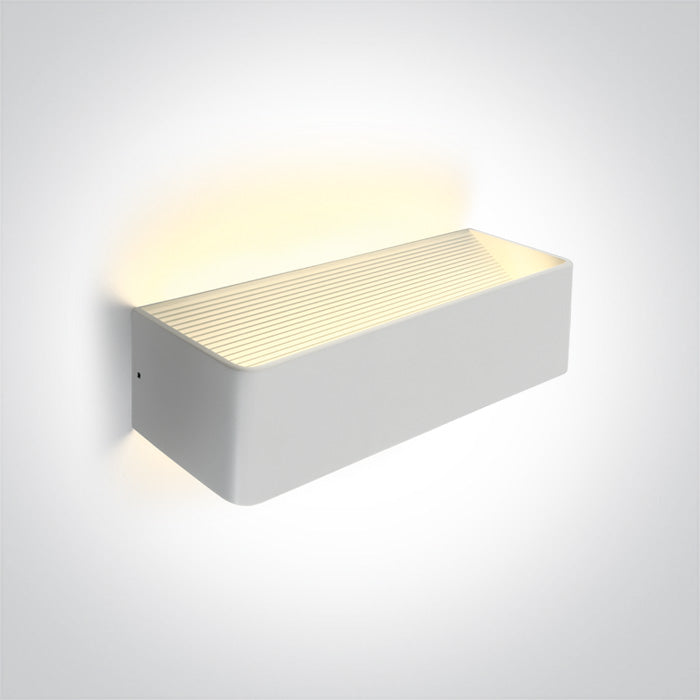 Бял Стенно осветително тяло (аплик) LED 12W WW (топло бяло) IP20 230V