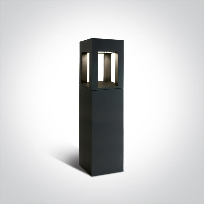 Антрацит Градинска колонка (болард) 60 см 22W CW (студено бяло) IP65 230V