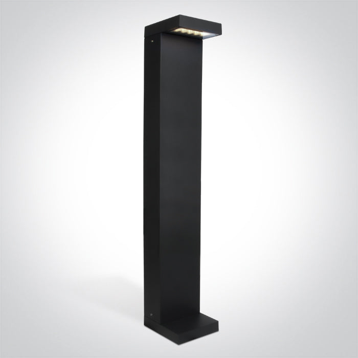 Антрацит Градинска колонка (болард) 70 см 8W CW (студено бяло) IP65 230V