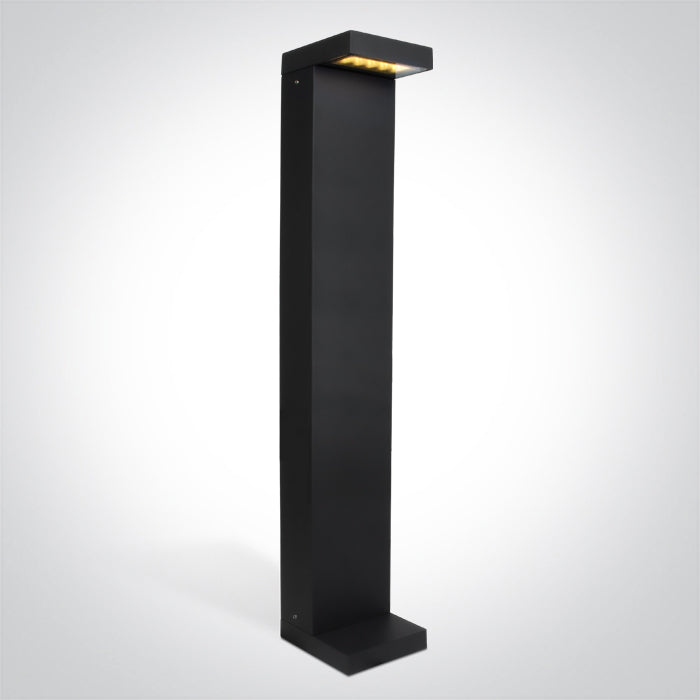 Антрацит Градинска колонка (болард) 70 см 8W WW (топло бяло) IP65 230V