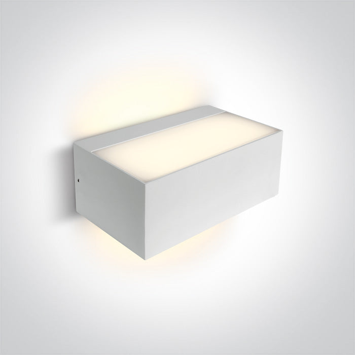 Бял E27 Стенно осветително тяло (аплик) 12W IP65 100-240V