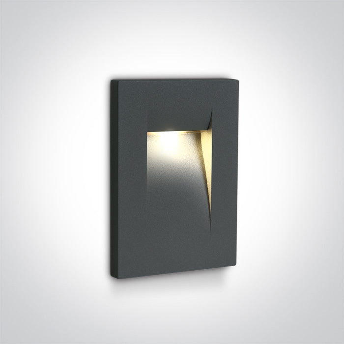 Антрацит WALL Вградено 3,6W WW (топло бяло) IP65 100-240V