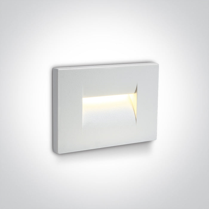 Бял WALL Вградено 3,6W WW (топло бяло) IP65 100-240V