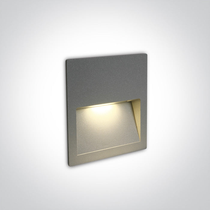 Сив WALL Вградено 4W WW (топло бяло) IP65 Dark-Light (задълбочен оптичен конус) 100-240V