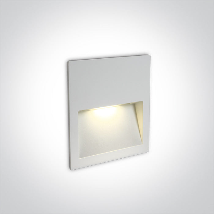 Бял WALL Вградено 4W WW (топло бяло) IP65 Dark-Light (задълбочен оптичен конус) 100-240V