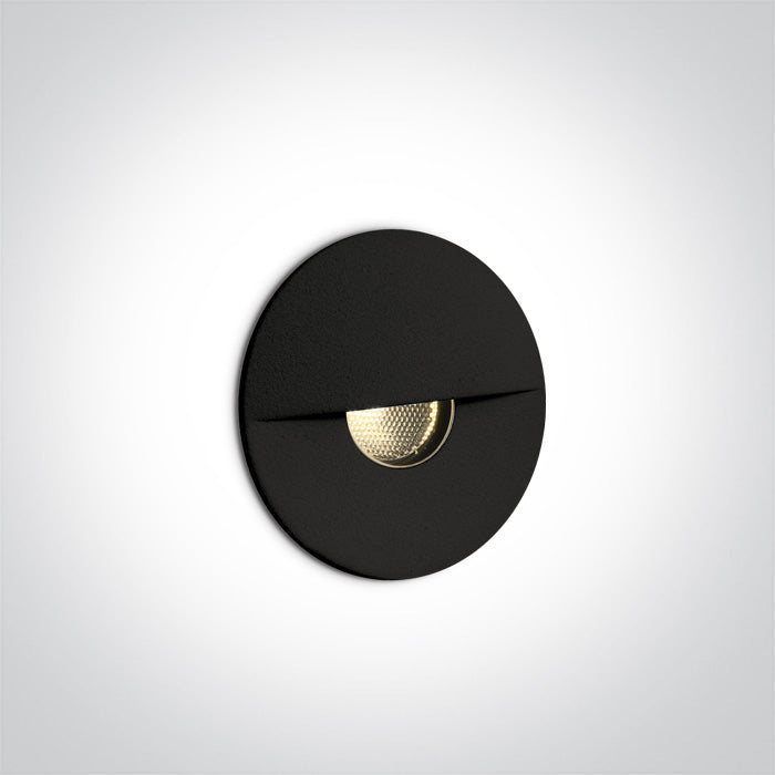 Черен WALL/STEP COB 1W WW (топло бяло) IP65 350mA